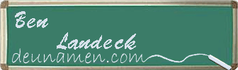 Ben Landeck Visitenkarte